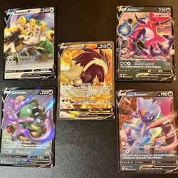 5 Pokemon TCG Hoopa V Garbodor V Hisuian Sneasler V Skuntank V Regigigas V