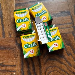 Crayola White Chalk - 5 Packs Of 12 Sticks (60 Sticks Total)