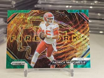 Patrick Mahomes green wave prizm fireworks