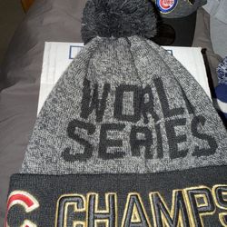Chicago Cubs World Series black trim with gray hat, brand NEW and never worn, only $35 cash
