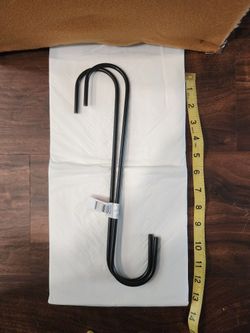 12"Long 2 Piece Black Metal S-Hook Hanging Hanger Hook Plants