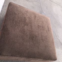 brown fabric ottoman