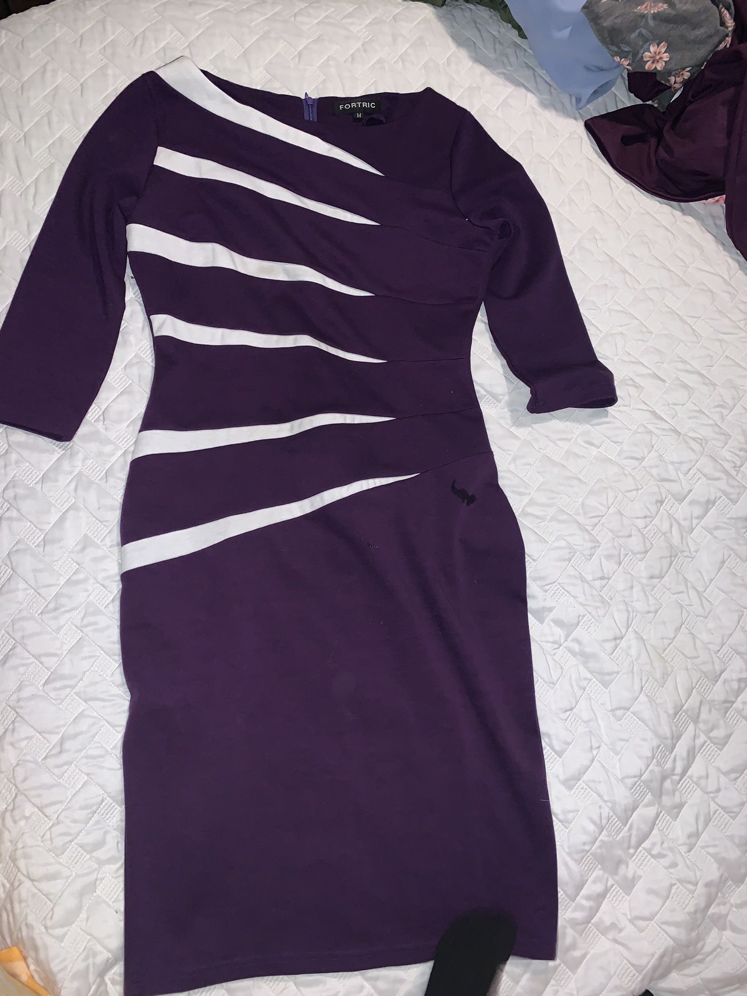Purple Body Con Dress