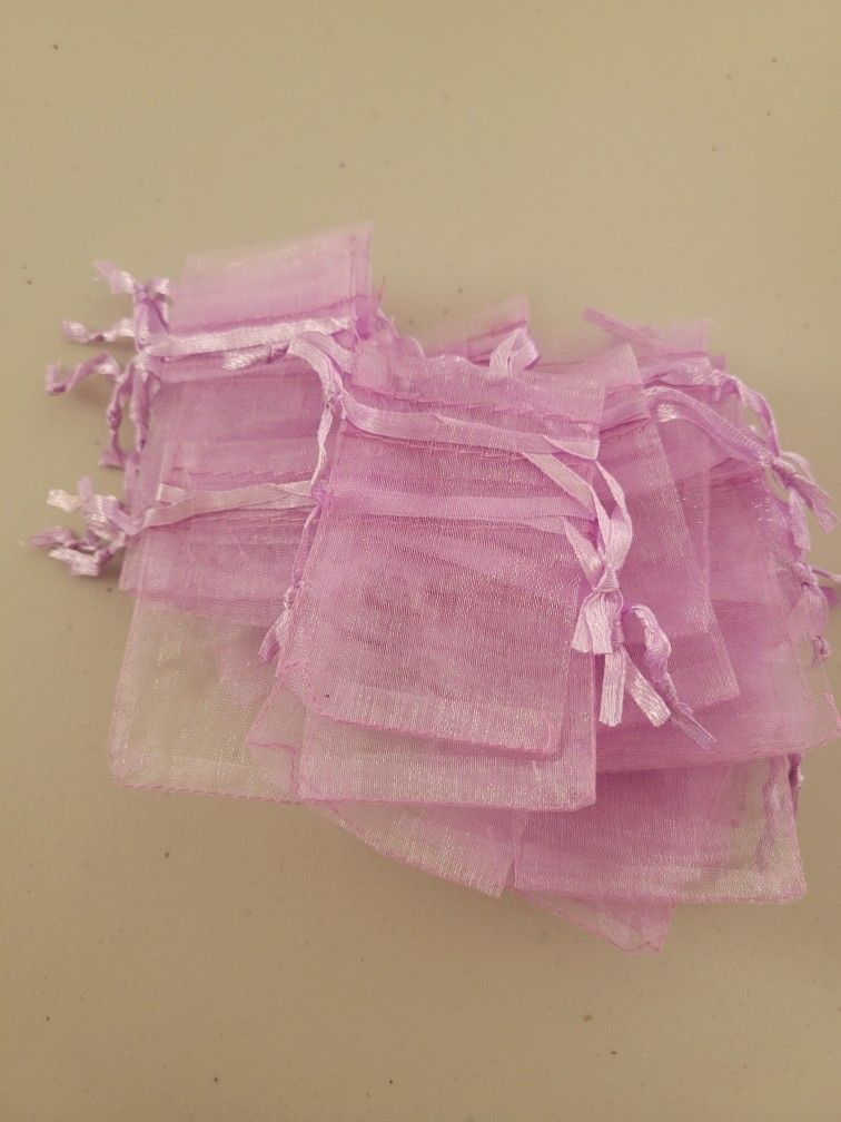 50 Purple Organza Bags