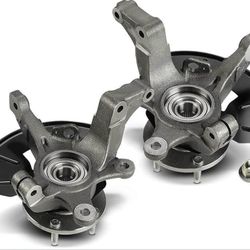 2Pcs Front Left and Right Side Steering Knuckle & Wheel Bearing Hub