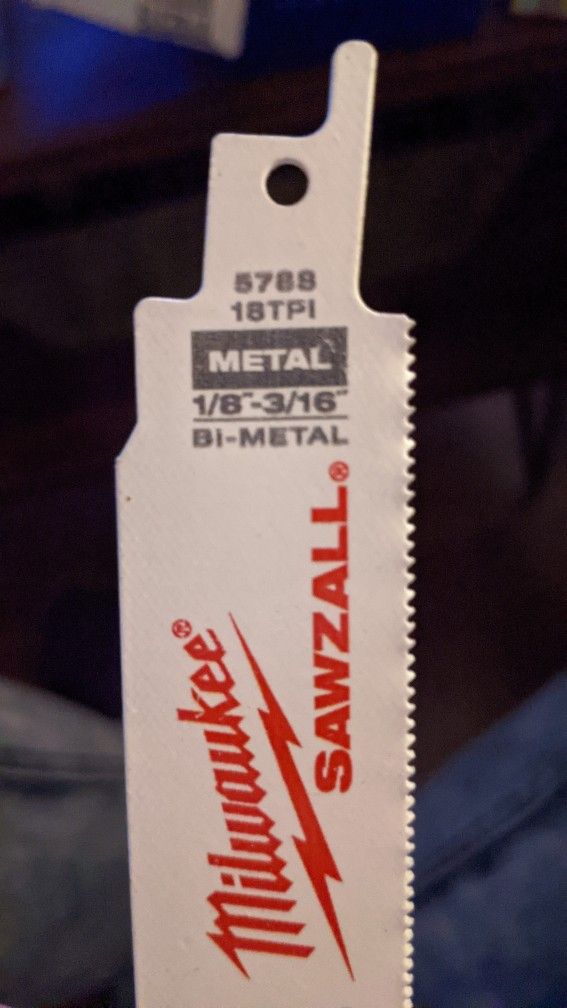 5 Sawzall Blades 1/8 - 3/16 Milwaukee