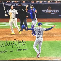 Walker Buehler Signed Los Angeles Dodgers 16x20 Photo Beckett