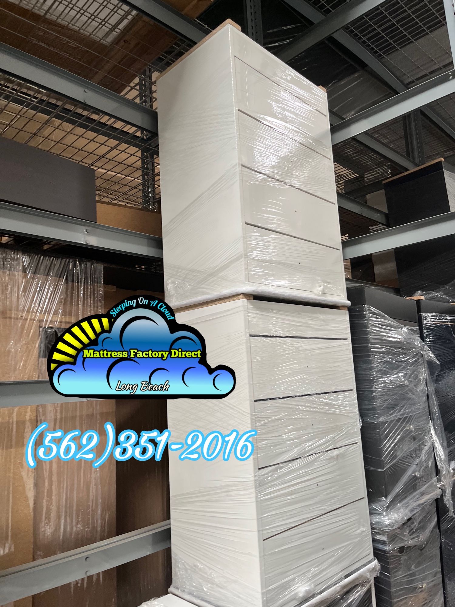 Four Drawer White Compressed Dresser New Chest Cajonera Comoda 