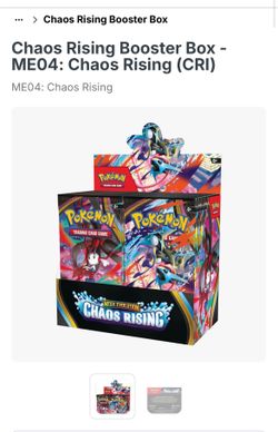 Pokemon TCG Chaos Rising Booster Box ME04 CRI SEALED PKC
