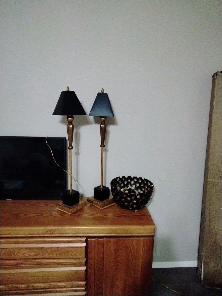 Pair Art Deco Table Lamps