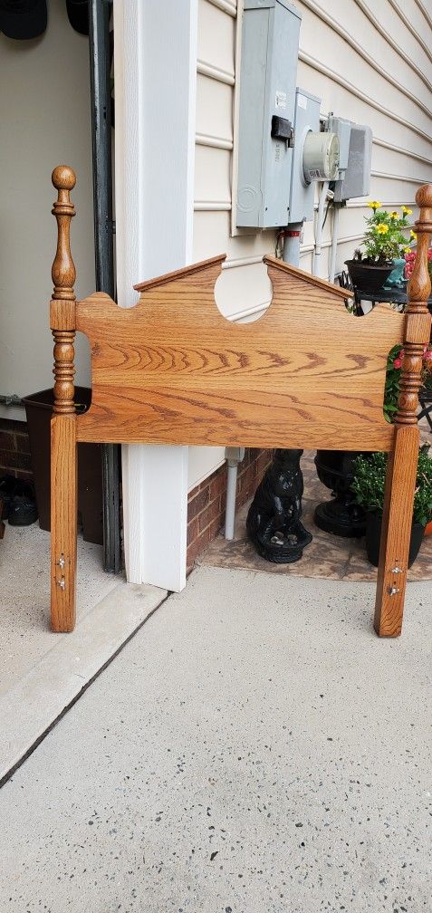 Solid Oak Twin Headboard