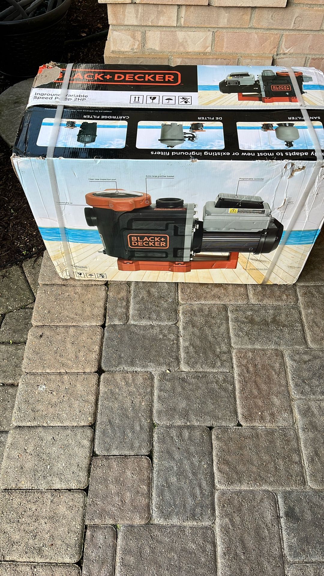 Black & Decker Inground Pool Pump Variable Speed ,2hp NEW