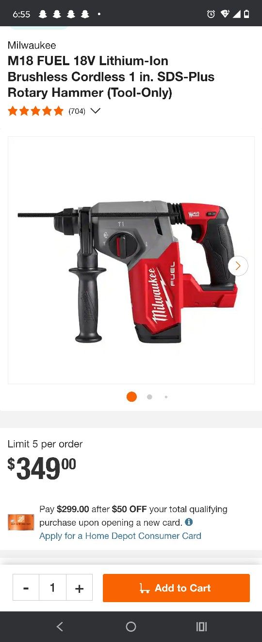 Milwaukee M18 Rotary Hammer Drill