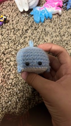 Handmade plush whale