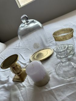 Glass Gold Color Accents