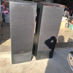 Two  Onkyo Black Speakers