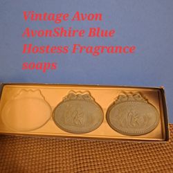 Vintage Avon AvonShire Blue Hostess Fragrance  soaps-$8.00