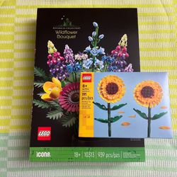 Lego wildflower bouquet + sunflowers
