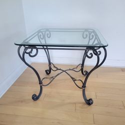 Glass Top End Table