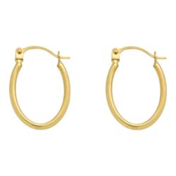 Earrings Yellow Gold 14k. Hoop 