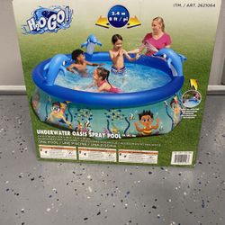 Kids Swimming Pool With Dolphin Sprayers 