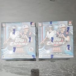 2025 Topps Chrome NFL Football Mega Box Factory Sealed