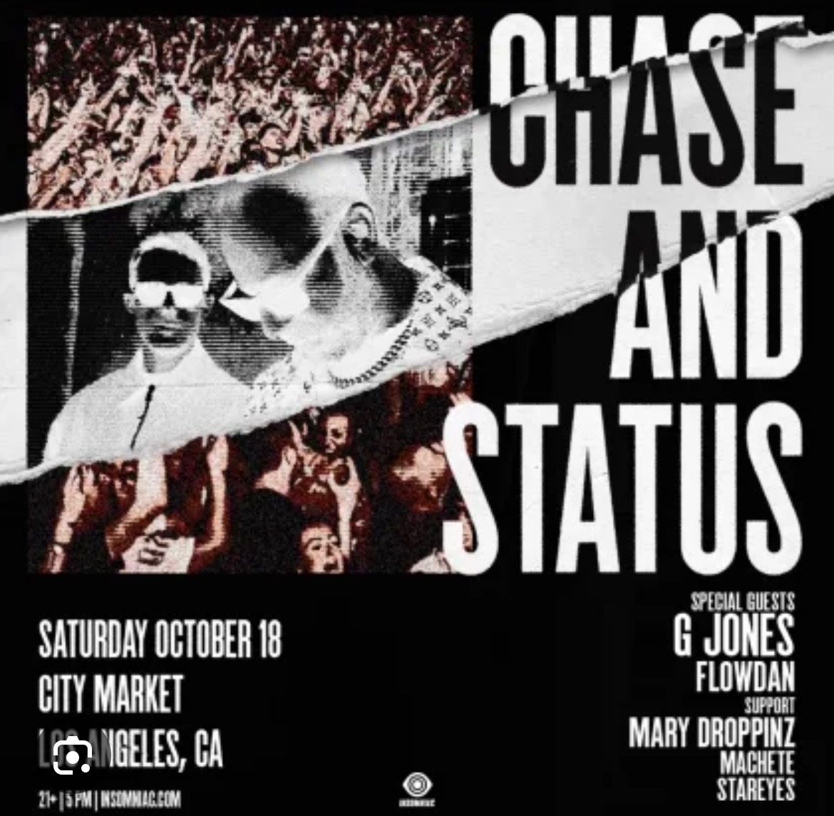 Chase & Status Concert Ticket x2