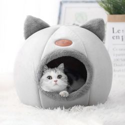 Cat Cave Bed Pet Indoor Bed Cat Tent  House Anti Slip Bottom Medium (12x12x12)