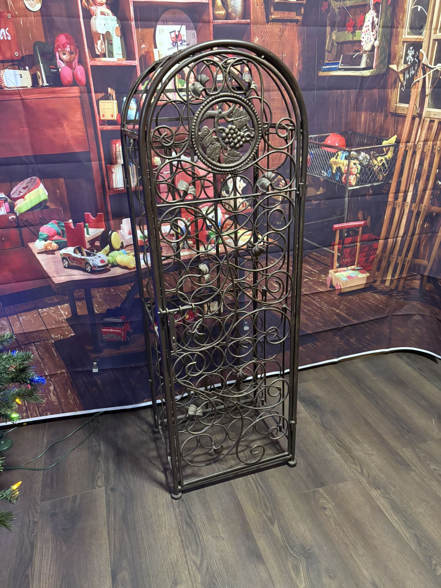 Vintage Metal Wine Rack