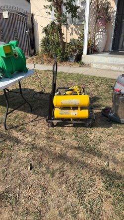 Dual Tank Portable Air Compressor on Cart