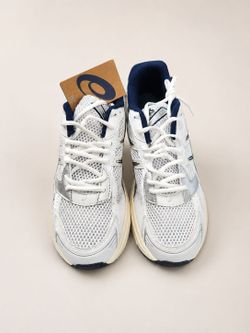 Asics White/Navy Running Shoes