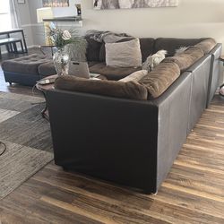 Chocolate Brown Sectional Couch