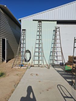 Vintage wood ladders