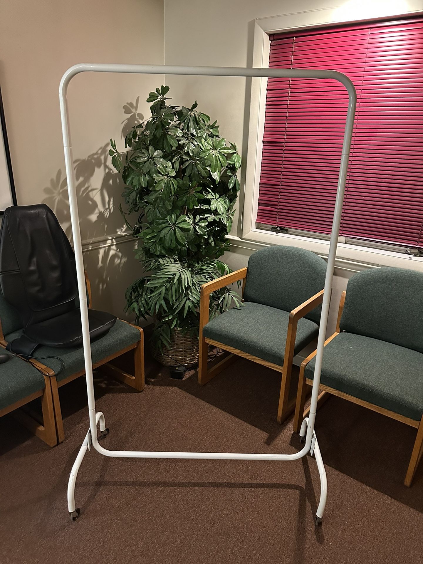 Rolling Metal Clothing Rack