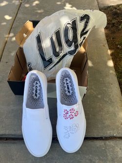 Lugz White Canvas Slip-On Sneakers