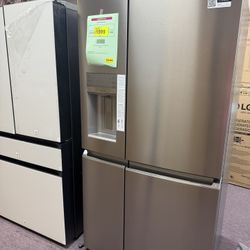 Refrigerator, Frigidaire New Open Box 36” W 4 Door Refrigerator 