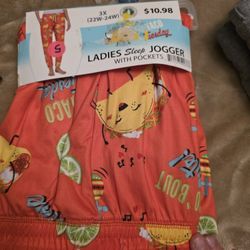 2x 3x Jogger pajama pants New 