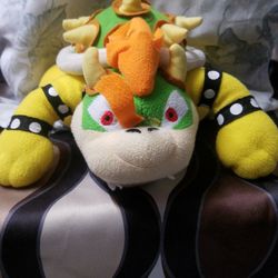 Laying Down Bowser Plush