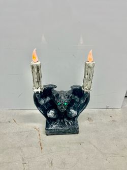 Gargoyle Candelabra Light-Up Halloween Decoration