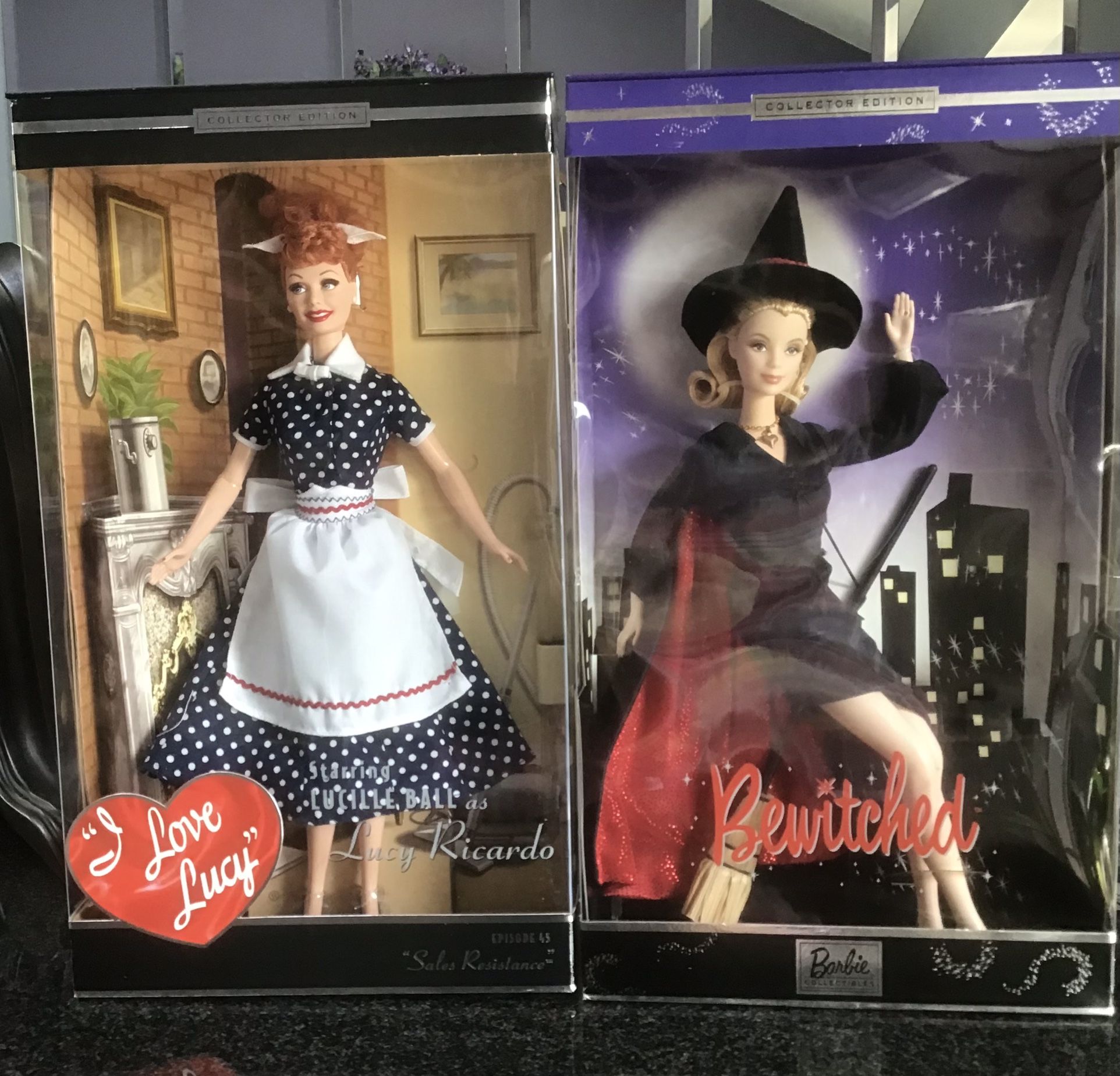 I Love Lucy Episode 45 and Bewitched Barbies NRFB