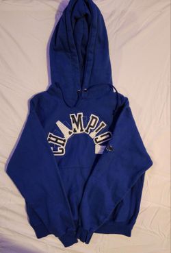 Vintage Blue Champion Mens Hoodie Size Medium. Excellent Condition