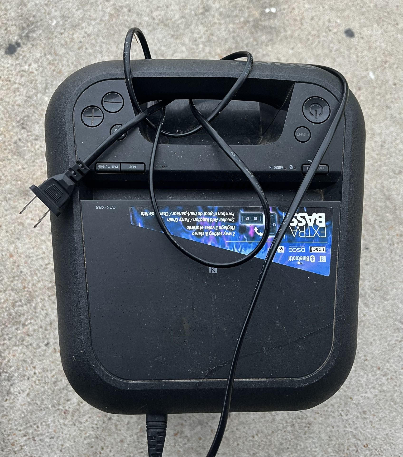 Sony GTKXB5 High Power Bluetooth Home Audio System with Strobe and LED