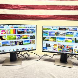 Two Dell 24-inch monitors (P2419H)