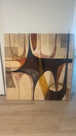 Crate & Barrel, Tony Wire Large Abstract Canvas Wall Art