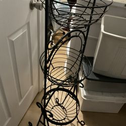 A Nice 50” High Wire Fruits, And Vegetables Basket (NO SHIPPING)