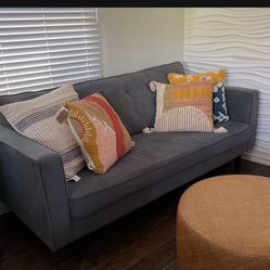 Small Dark Gray Sofa 