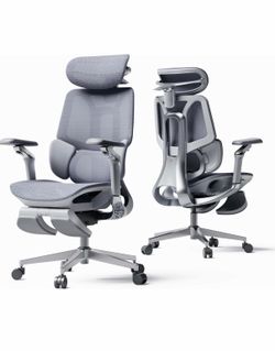 Hbada E3 Pro 2026 Edition Ergonomic Office Chair, Mesh Desk Chair with 3-Zone Floating Lumbar Support, Upgraded 4D Headrest, 720° Armrests, Grey with