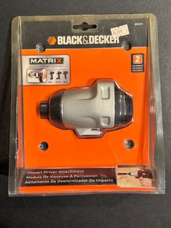 NIB - BLACK+DECKER MATRIX Impact Driver Attachment - BDCMTI New In Package   New Black+Decker Matrix Impact Driver Attachment. It is part of the Quick