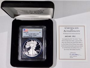 Photo 2015-W $1 American Silver Eagle Proof PCGS PR-70 DCAM First Strike