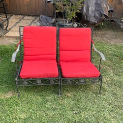 Outdoor Vintage Iron Love Seat HD Metal 